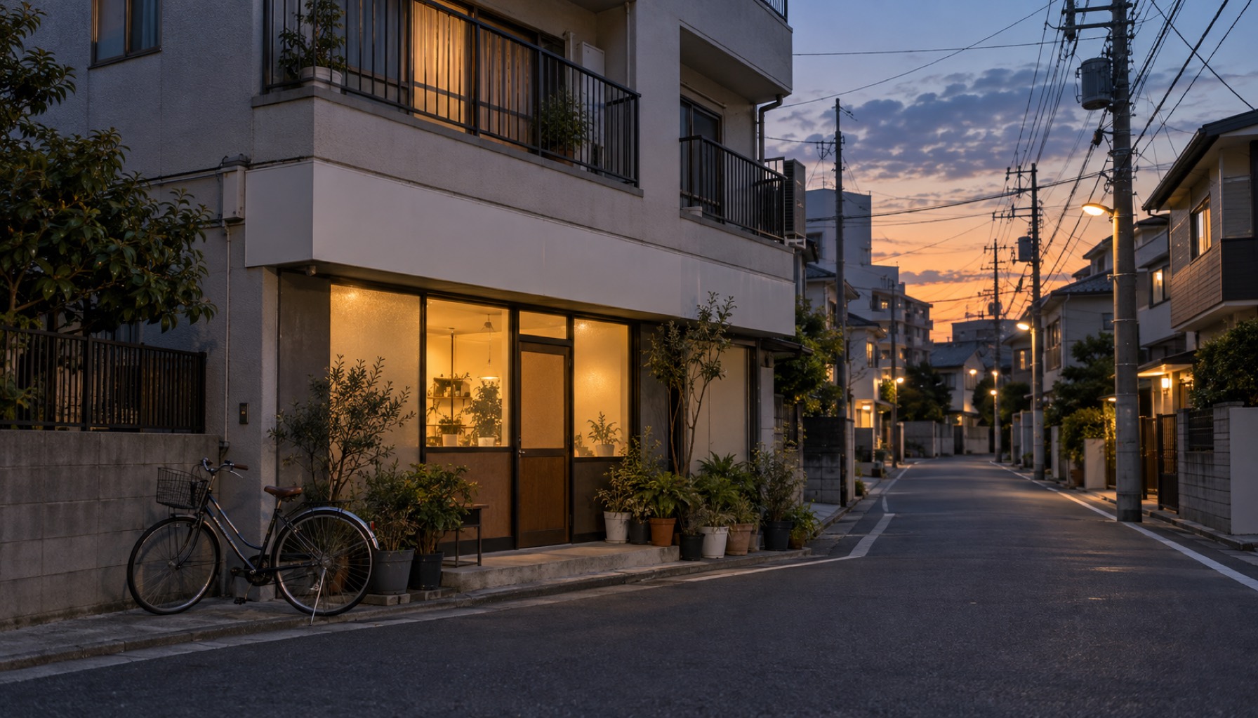 経堂の住宅街にある醸造所の外観