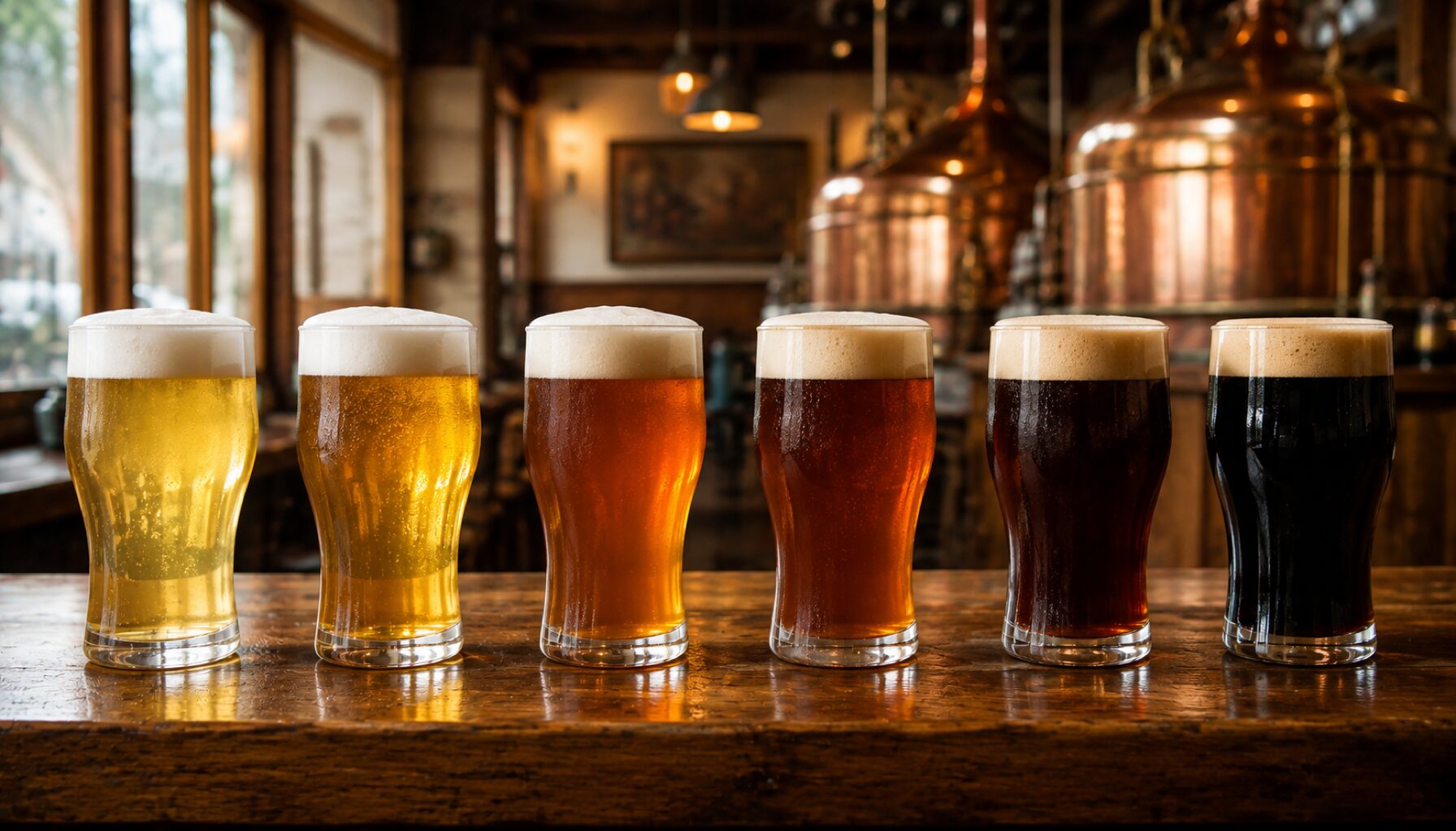 定番ビールのラインナップ