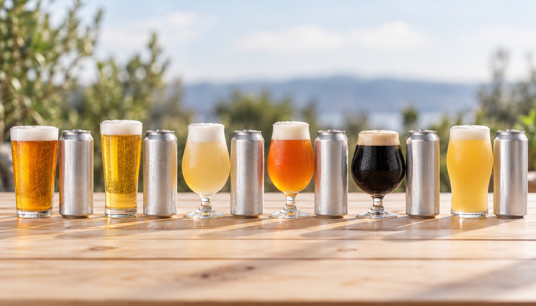 ふたこビールの定番ラインナップ