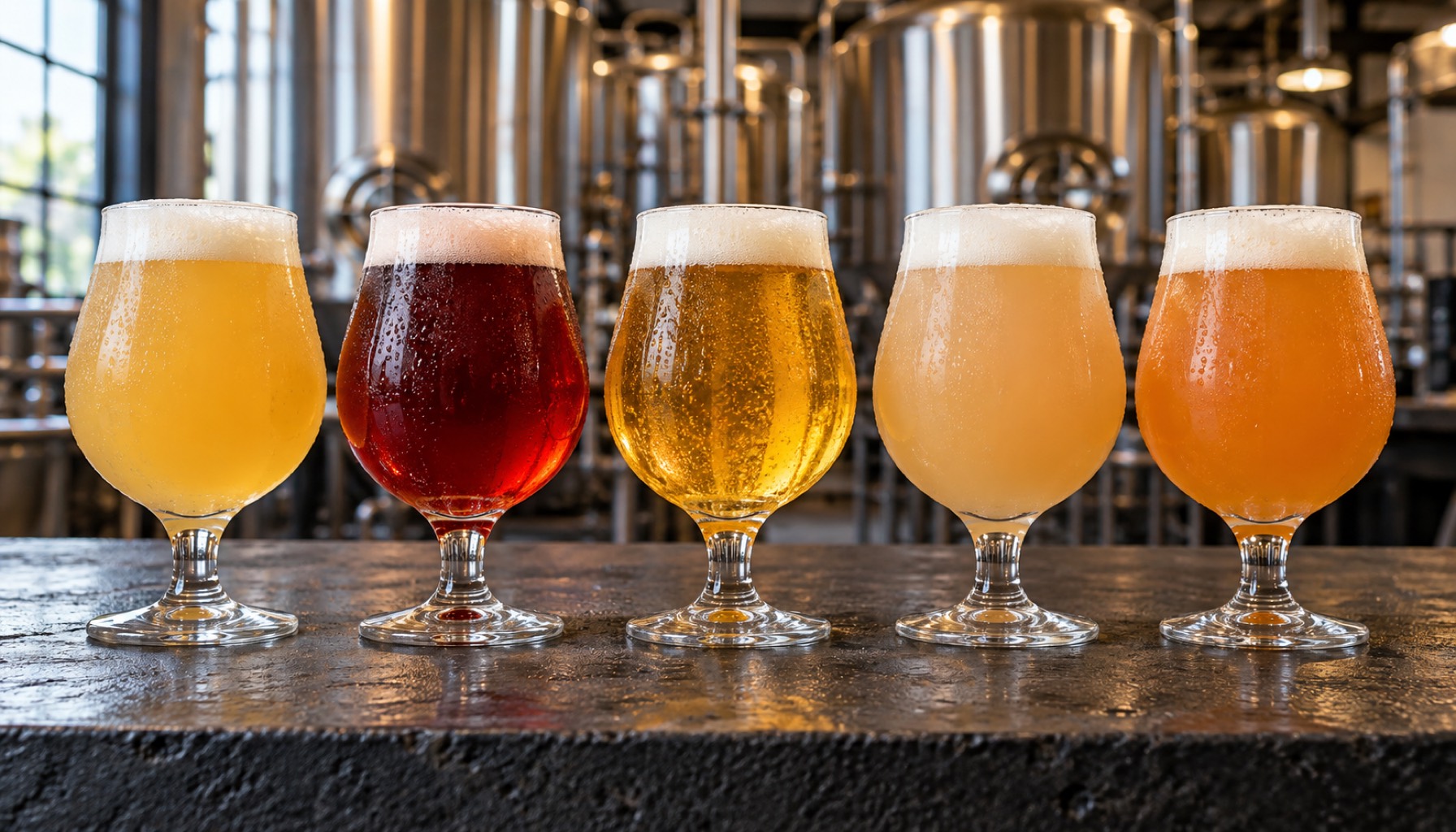 タップルームで飲める5種類のビール