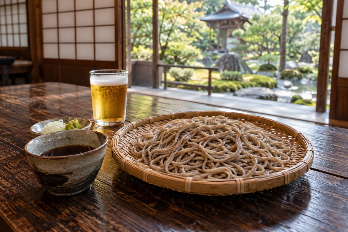 深大寺のそば処で飲める